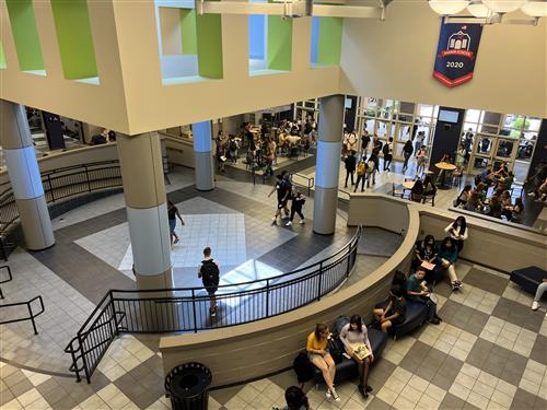 above view of the main landing area of James Clemens High School